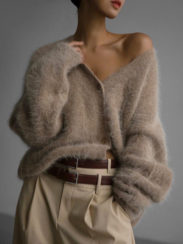 Sensual off the shoulder jumper