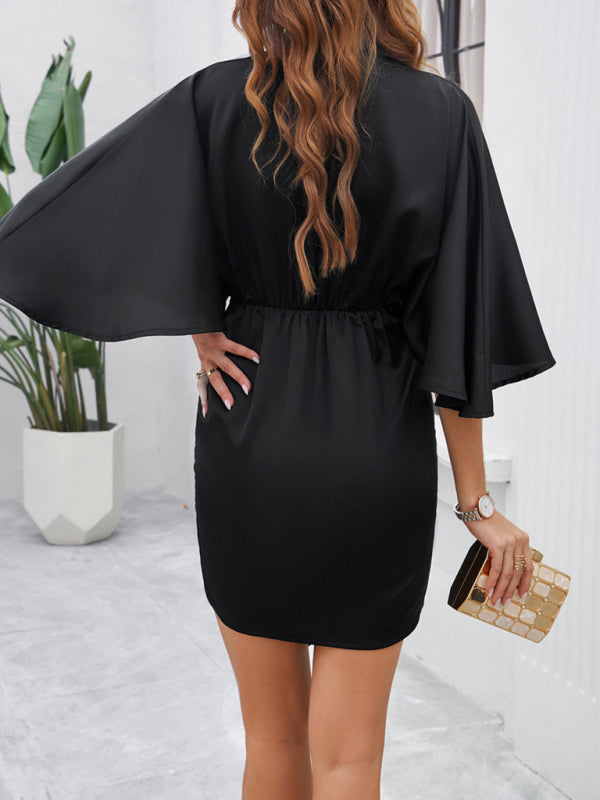 Elegant Kimono Satin Style Dress for Spring and Summer