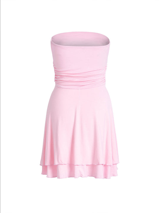 Strapless Ruched Mini Dress