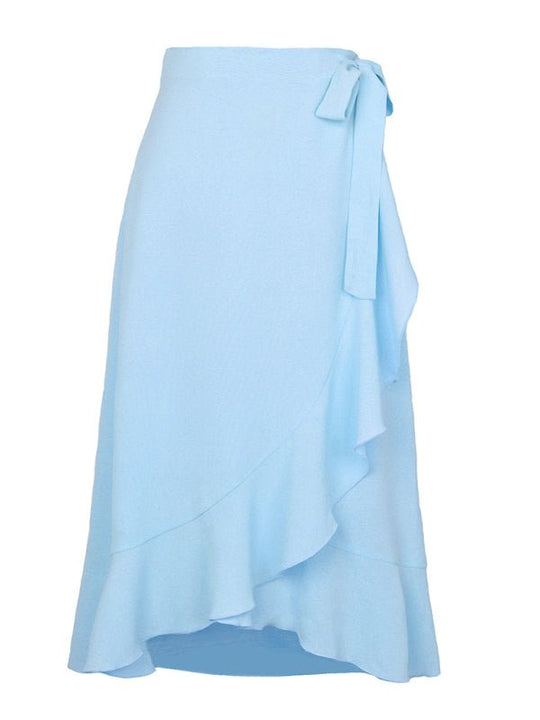 Ruffled Asymmetrical Wrap Skirt - Choice Selections