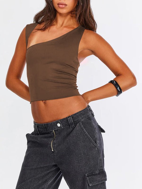 Sculpted Asymmetrical Tank Top - Choice Selections