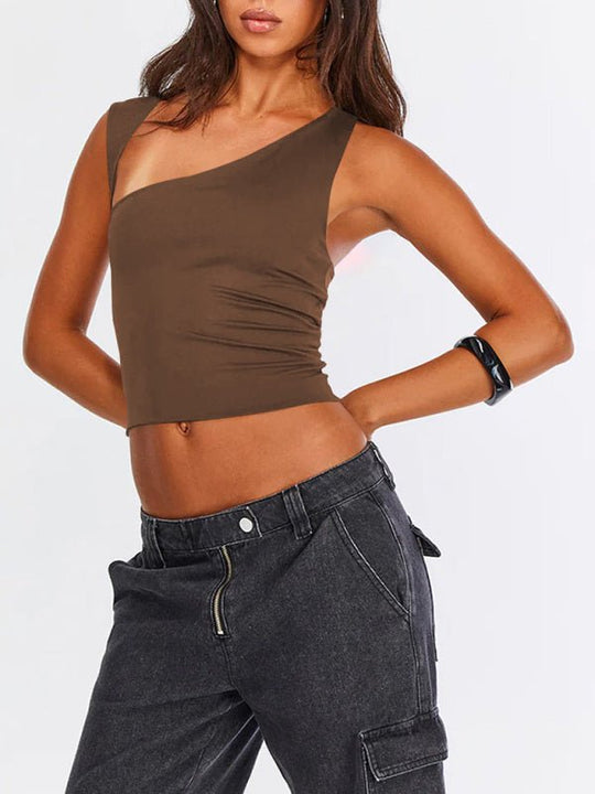 Sculpted Asymmetrical Tank Top - Choice Selections