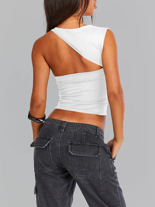 Sculpted Asymmetrical Tank Top - Choice Selections